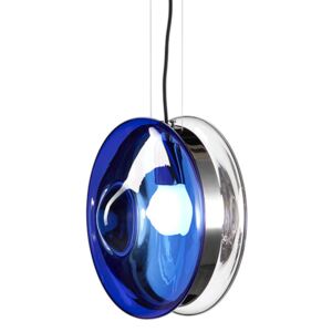 Bomma Závěsná lampa Orbital, blue/polished nickel