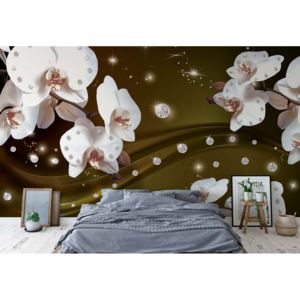 GLIX Fototapeta - Luxury Design Orchids And Diamonds IV. Vliesová tapeta - 206x275 cm