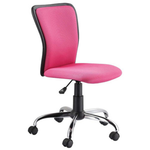 Kancelářská židle GOGO, 85-97x42x40x45-57, růžová