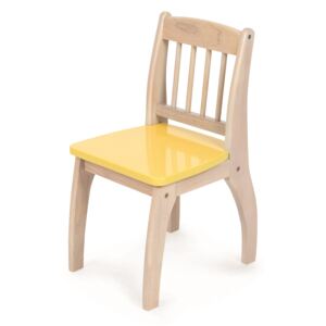 Tidlo Dřevěná židlička Junior žlutá (Rozměry: 35,5x32x60 cm.)