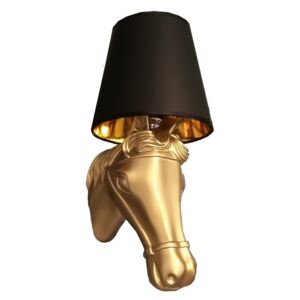 Nástěnná lampa CABEZA zlatá - akryl, látka