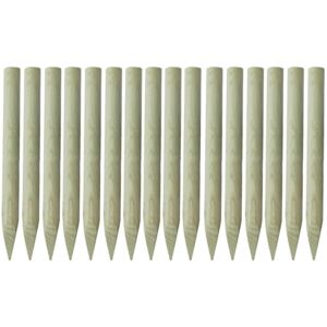Špičaté plotové sloupky 16 ks FSC impregnované dřevo 100 cm