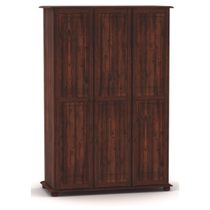 Moderní šatní skříň se třemi dvířky v klasickém stylu vyrobená z masivního dřeva MV154