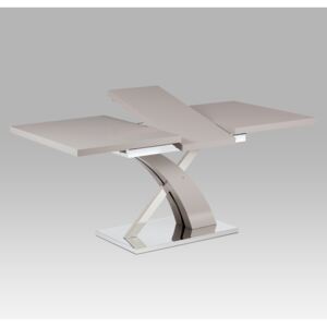 Artium Rozkládací jídelní stůl 140+40x90 cm, lanýžový mat / nerez - HT-999 LAN