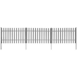 Laťkový plot se sloupky 3 ks WPC 600 x 100 cm