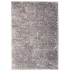 Kusový koberec s vysokým vlasem Shaggy 140 x 200 cm šedý