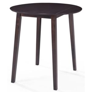 Barový stůl z masivního dřeva 90 x 91 cm tmavě hnědý
