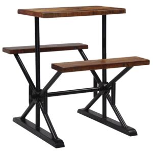 Barový stůl s lavicemi masivní recyklované dřevo 80x50x170 cm