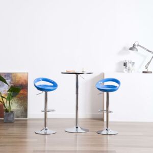 Barové stoličky 2 ks modré umělá hmota