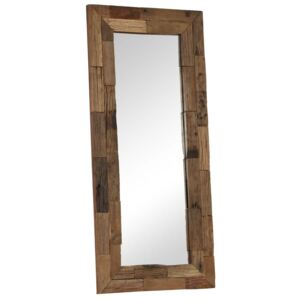 Zrcadlo masivní recyklované dřevo 50 x 110 cm