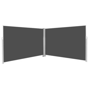 Zatahovací boční markýza / zástěna 200 x 600 cm černá
