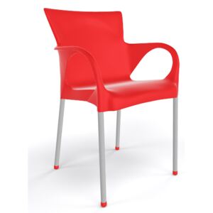 Emagra Jídelní a zahradní židle BEVERLY - červená