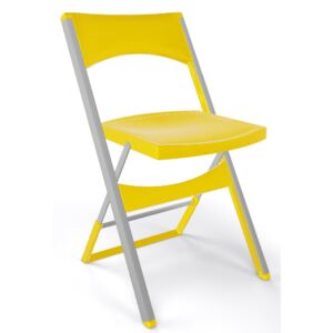 Emagra Skládací plastová židle COMPACT - žlutá