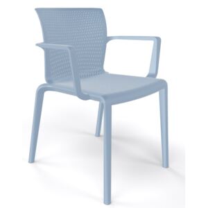 Emagra Jídelní nebo zahradní židle SPYKER s područkami - světle modrá