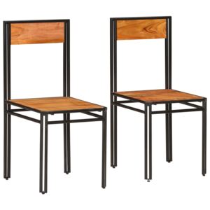 Jídelní židle 2 ks masivní akáciové dřevo