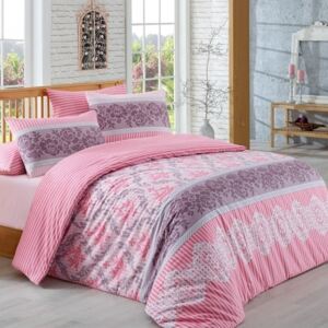BedTex povlečení bavlna Irene Růžové 140x200+70x90 + 50x70 cm