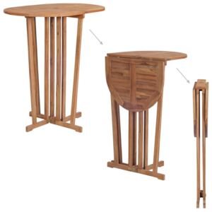 Skládací barový stůl 100 x 65 x 105 cm masivní teakové dřevo