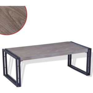 Konferenční stolek - teak - šedý | 100x50x35 cm