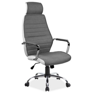 Kancelářská židle COMPANY, 121-131x59x52x46-56, bílá/šedá