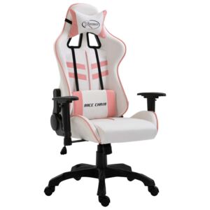 Herní židle růžová umělá kůže