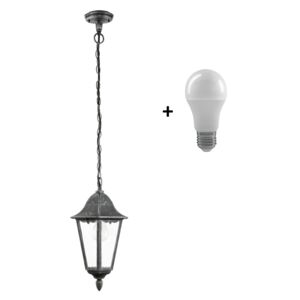 Eglo 93455 NAVEDO černá - Venkovní závěsná lampa + Dárek LED žárovka