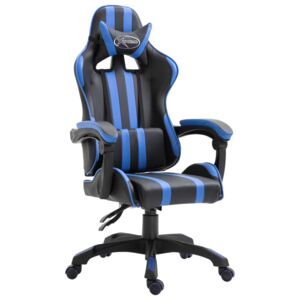 Herní židle modrá umělá kůže