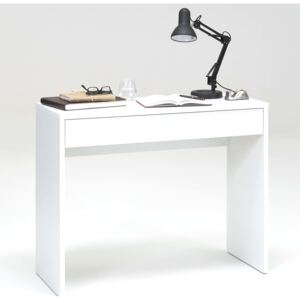 FMD Psací stůl s širokou zásuvkou 100 x 40 x 80 cm bílý 362-001