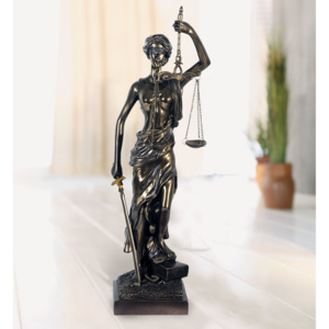 Soška Justícia, barva bronz, 38 cm
