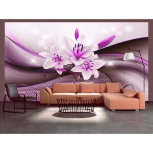 Tapeta lilie Purple + lepidlo ZDARMA Velikost (šířka x výška): 150x105 cm