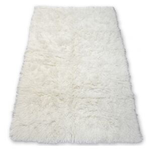 Makro Abra Kusový vlněný koberec FLOKATI bílý 60 x 120