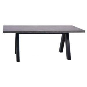 Rozkládací jídelní stůl Macao 200-250 cm, černá/beton