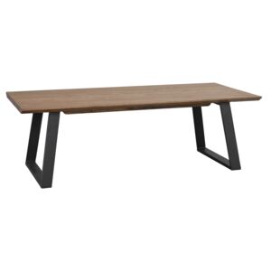 Hnědý dubový konferenční stolek Rowico Gary, 140 cm