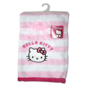 Micropolar fleece deka Hello Kitty růžovobílá 76/102