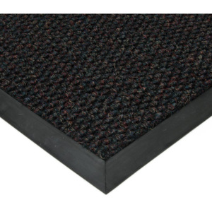 FLOMAT Černá textilní zátěžová vstupní čistící rohož Fiona - 60 x 80 x 1,1 cm