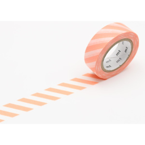 Japonská papírová páska Salmon Pink Stripe
