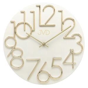 Kovové designové nástěnné bílé hodiny JVD HT23.5 (POŠTOVNÉ ZDARMA!!)