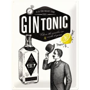 Nostalgic Art Plechová cedule: Gin Tonic - 30x40 cm