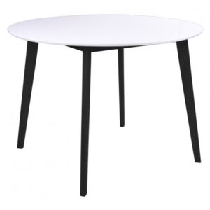 House Nordic Jídelní stůl VOJENS 105 cm,bílý, černá podnož