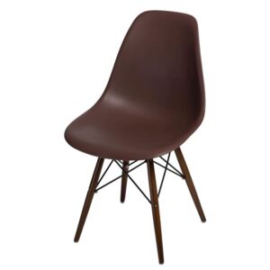 Jídelní židle P016W PP inspirovaná DSW dark hnědá