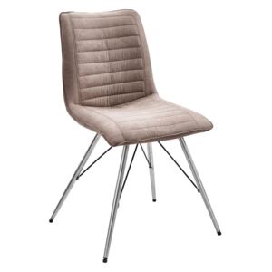 Xora Židle, šedohnědá, barvy nerez oceli 54x89x60