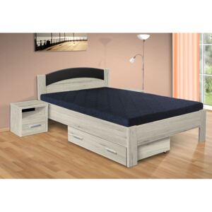 Nabytekmorava postel Jason 200x140 cm matrace: matrace sendvičová 16 cm, Barva postele: san remo 4139, Úložný prostor: s úložným prostorem - šuplík