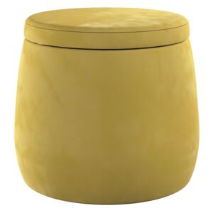 Yellow Tipi Puf Candy Jar, oliwkowy zielony, ø40, wys. 40 cm, Posh Velvet, 704-27