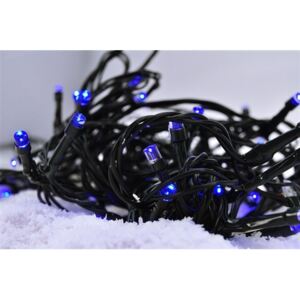 LED vánoční řetěz, 3m, 20xLED, 3x AA, modré světlo, zelený kabel