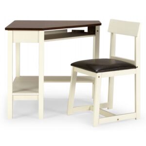 Rohový psací stůl+židle z gumovníku Ari - Skladem