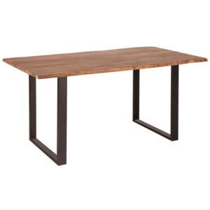 Moebel Living Masivní dřevěný jídelní stůl Mammut 160x90 cm, černá podnož