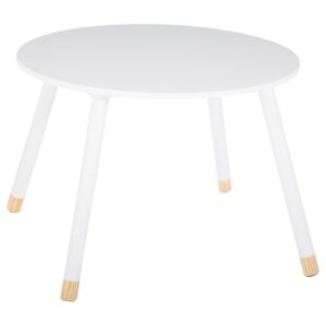 Dětský stůl, bílý stůl, psací stůl, kulatý stůl - bílá barva, 43 cm, Ø 60 cm