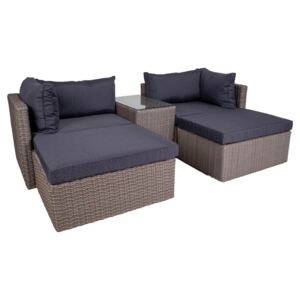 Zahradní ratanový lounge set Nordic Living Arosa