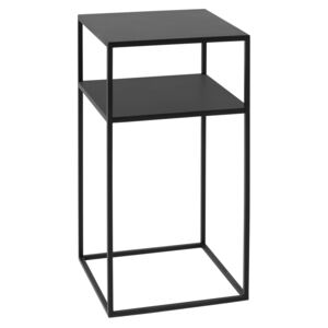 Nordic Design Černý kovový odkládací stolek Volme 30x30 cm