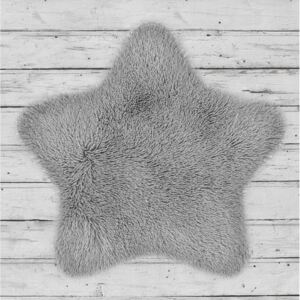 Dětský plyšový koberec SOFT STAR 60x60 cm - šedý