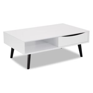 Konferenční stolek Aaden, bílá / černá - II. třída